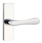 Emtek Modern Basel Door Leverset with 1.5"x5" Stretto Narrow Trim