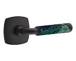 Emtek Select R-Bar Green Marble Door Leverset w/Urban Modern Rosette