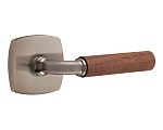 Emtek Select R-Bar Dark Walnut Door Leverset w/Urban Modern Rosette
