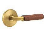 Emtek Select R-Bar Dark Walnut Door Leverset w/Watford Rosette