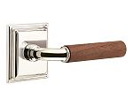 Emtek Select R-Bar Dark Walnut Door Leverset w/Wilshire Rosette