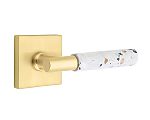 Emtek Select T-Bar Light Terrazzo Door Leverset w/Square Rosette