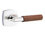 Emtek Select T-Bar Dark Walnut Door Leverset w/Urban Modern Rosette