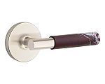 Emtek Select T-Bar Rosso Levanto Marble Door Leverset w/Disk Rosette