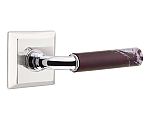 Emtek Select R-Bar Rosso Levanto Marble Door Leverset w/Quincy Rosette