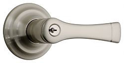 CLOSEOUT SPECIAL! - Brinks Harper Push-Pull-Rotate Door Leverset (Keyed Entry - Satin Nickel)