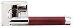 Unison INOX Cabernet Door Leverset w/Square Rosette w/ Pine Wood