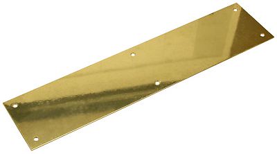 Hager Push Plate - 3-1/2" (89mm) x 15" (381mm) (Polished Brass)