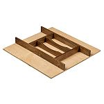 Century Walnut Creek 20" (508mm) Wide Trimmable Silverware Tray Insert - (Walnut/Maple)