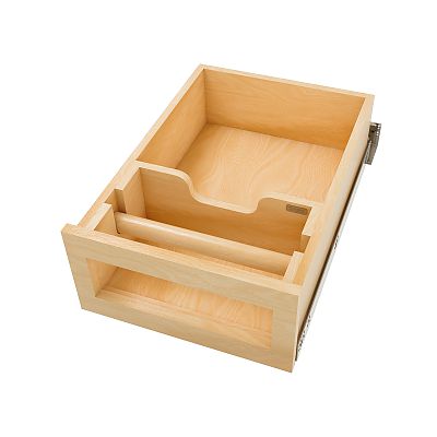 Rev-A-Shelf Natural Maple Paper Towel Drawer System w/ BLUM Soft-Close Slides for 18" Base Cabinets