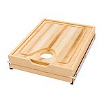 Rev-A-Shelf 16-1/2" (419mm) Wood Base Cabinet Cutting Board Drawer Replacement System w/ Soft-Close for 18" Frameless Cabinet