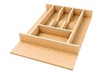 Rev-A-Shelf 13-1/4" x 19-1/2" Natural Maple "Right Fit" Shallow Cutlery Drawer Insert