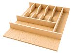 Rev-A-Shelf 16-7/32" x 19-1/2" Natural Maple "Right Fit" Shallow Cutlery Drawer Insert