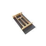 Rev-A-Shelf Craftsman Collection 10-1/4" X 19-1/2" Solid Maple Cutlery Drawer Insert w/ Black Accents