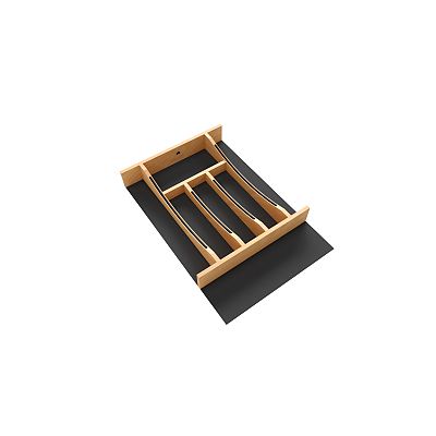Rev-A-Shelf Craftsman Collection 13-1/4" X 19-1/2" Solid Maple Cutlery Drawer Insert w/ Black Accents