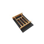 Rev-A-Shelf Craftsman Collection 13-1/4" X 19-1/2" Solid Maple Cutlery Drawer Insert w/ Black Accents
