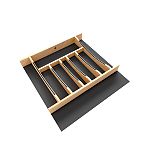 Rev-A-Shelf Craftsman Collection 19-1/4" X 19-1/2" Solid Maple Cutlery Drawer Insert w/ Black Accents