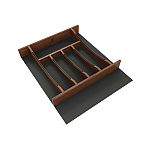 Rev-A-Shelf Craftsman Collection 16-1/4" X 19-1/2" Solid Walnut Cutlery Drawer Insert w/ Black Accents