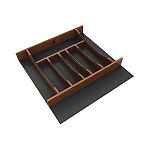Rev-A-Shelf Craftsman Collection 19-1/4" X 19-1/2" Solid Walnut Cutlery Drawer Insert w/ Black Accents
