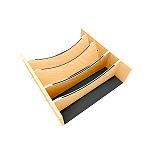 Rev-A-Shelf Craftsman Collection Solid Maple Adjustable Deep Drawer Divider Insert w/ Black Accents for 21"-24" Base Cabinet Drawers
