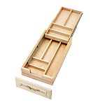 Rev-A-Shelf 12" (305mm)W Wood Two-Tier Cutlery Drawer System w/ Soft-Close for 15" Face Frame Cabinet