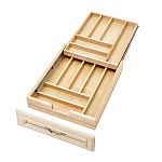Rev-A-Shelf 18" (457mm)W Wood Two-Tier Cutlery Drawer System w/ Soft-Close for 21" Face Frame Cabinet