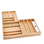 Rev-A-Shelf 34-1/2" (876mm)W Wood Two-Tier Cutlery Drawer System w/ Soft-Close for 36" Frameless Cabinet