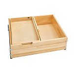Rev-A-Shelf 27" (686mm)W Wood Two-Tier Deep Drawer System w/ Soft-Close for 30" Face Frame Cabinet