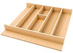 Rev-A-Shelf 19-1/4" x 19-1/2" Natural Maple Right Size Utensil Drawer Insert