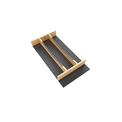 Rev-A-Shelf Craftsman Collection 10-1/4" X 19-1/2" Solid Maple Utensil Drawer Insert w/ Black Accents
