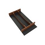 Rev-A-Shelf Craftsman Collection 10-1/4" X 19-1/2" Solid Walnut Utensil Drawer Insert w/ Black Accents