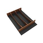 Rev-A-Shelf Craftsman Collection 13-1/4" X 19-1/2" Solid Walnut Utensil Drawer Insert w/ Black Accents