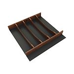 Rev-A-Shelf Craftsman Collection 19-1/4" X 19-1/2" Solid Walnut Utensil Drawer Insert w/ Black Accents