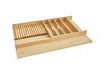 Rev-A-Shelf 33-1/8" W Natural Maple Combination Utensil/Cutlery/Knife Tray Insert - 2-3/8" H