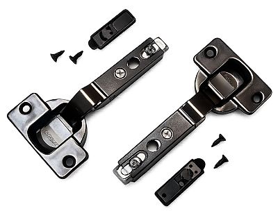 Knape and Vogt Inset, 1" Thick Door Hinge Kit, for 4x4 Pocket Door Slide - Pair