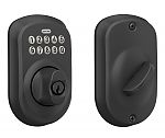 Schlage BE365 Electronic Keypad Deadbolt w/Plymouth Trim