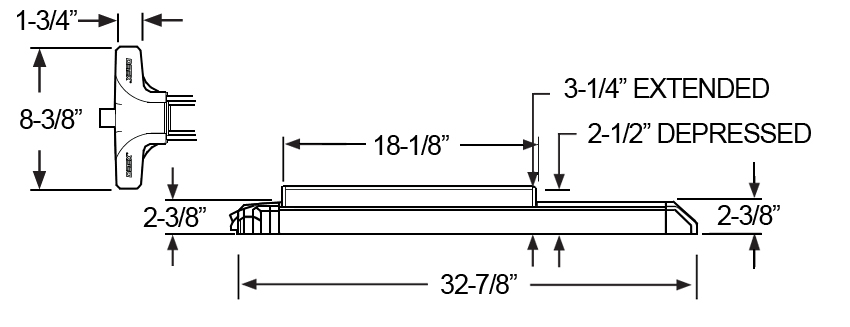 EXIT→ Detex FV40-628-36 - V40 Series Rim Fire Exit Device - 36