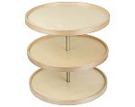 Century Components Signature Series 19" (483mm) Full Circle Lazy Susan 3-Shelf Set without Hardware