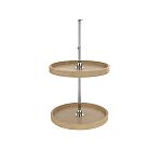 Rev-A-Shelf 18" Maple Full-Circle 2-Shelf Lazy Susan for Corner Wall Cabinets