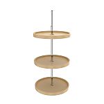 Rev-A-Shelf 20" Almond Polymer Full-Circle 3-Shelf Lazy Susan w/Dependent Hardware for Corner Wall Cabinets