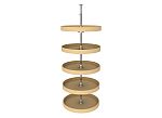 Rev-A-Shelf 20" Almond Polymer (5) Shelf Full Circle Lazy Susan w/Telescoping Post for Pantry