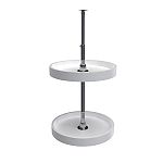 Rev-A-Shelf 16" White Polymer Full-Circle 2-Shelf Lazy Susan for Corner Wall Cabinets