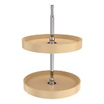 Rev-A-Shelf 18" Almond Polymer Full-Circle 2-Shelf Lazy Susan for Corner Wall Cabinets