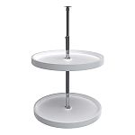 Rev-A-Shelf 20" White Polymer Full-Circle 2-Shelf Lazy Susan for Corner Wall Cabinets