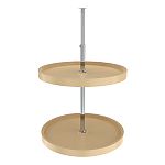 Rev-A-Shelf 20" Almond Polymer Full-Circle 2-Shelf Lazy Susan for Corner Wall Cabinets
