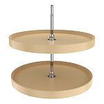 Rev-A-Shelf 28" Almond Polymer Full-Circle 2-Shelf Lazy Susan for Corner Base Cabinets