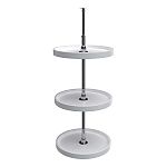 Rev-A-Shelf 18" White Polymer Full-Circle 3-Shelf Lazy Susan for Corner Wall Cabinets