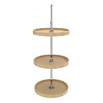 Rev-A-Shelf 18" Almond Polymer Full-Circle 3-Shelf Lazy Susan for Corner Wall Cabinets