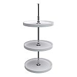 Rev-A-Shelf 20" White Polymer Full-Circle 3-Shelf Lazy Susan for Corner Wall Cabinets