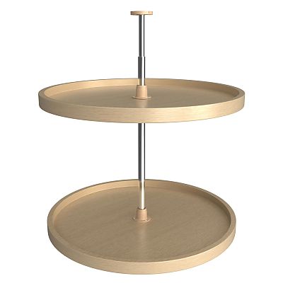 Rev-A-Shelf 28" (711mm) Banded Wood Full-Circle 2-Shelf Lazy Susan Set (Maple)